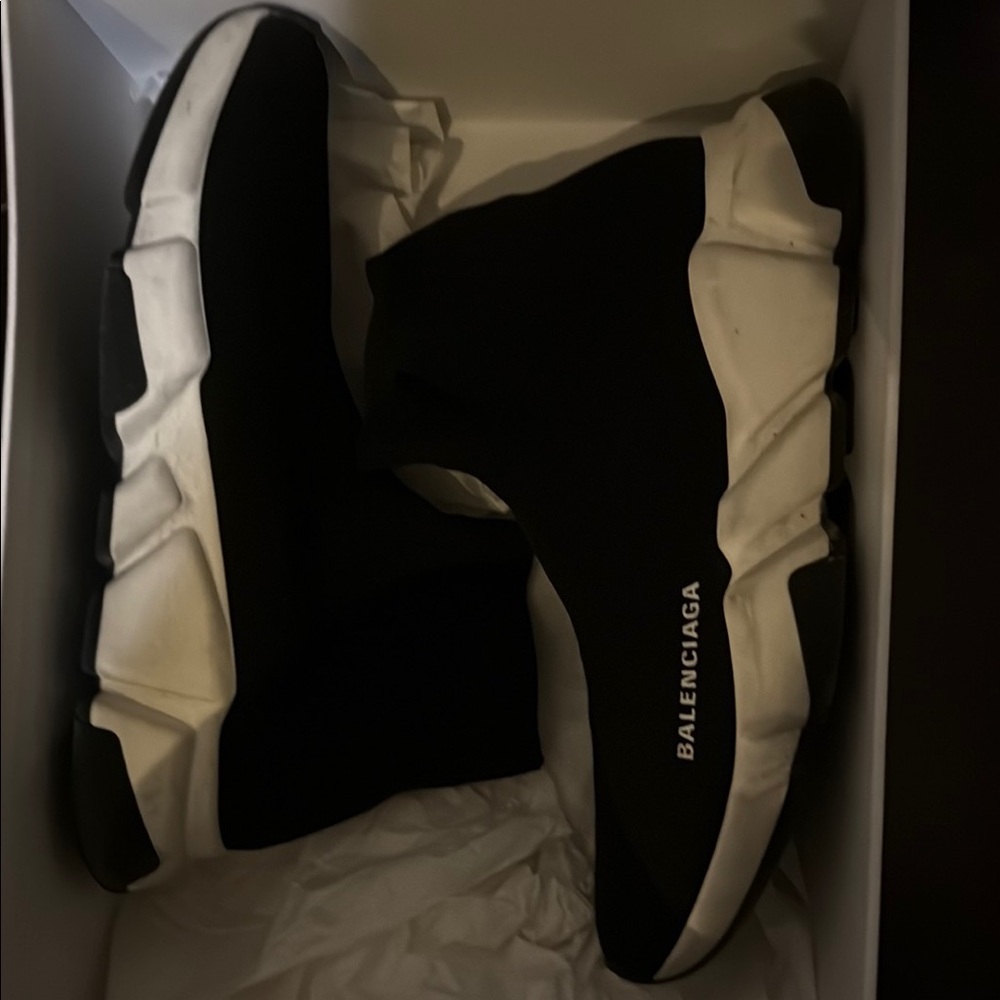 Balenciaga Black and White Sneakers